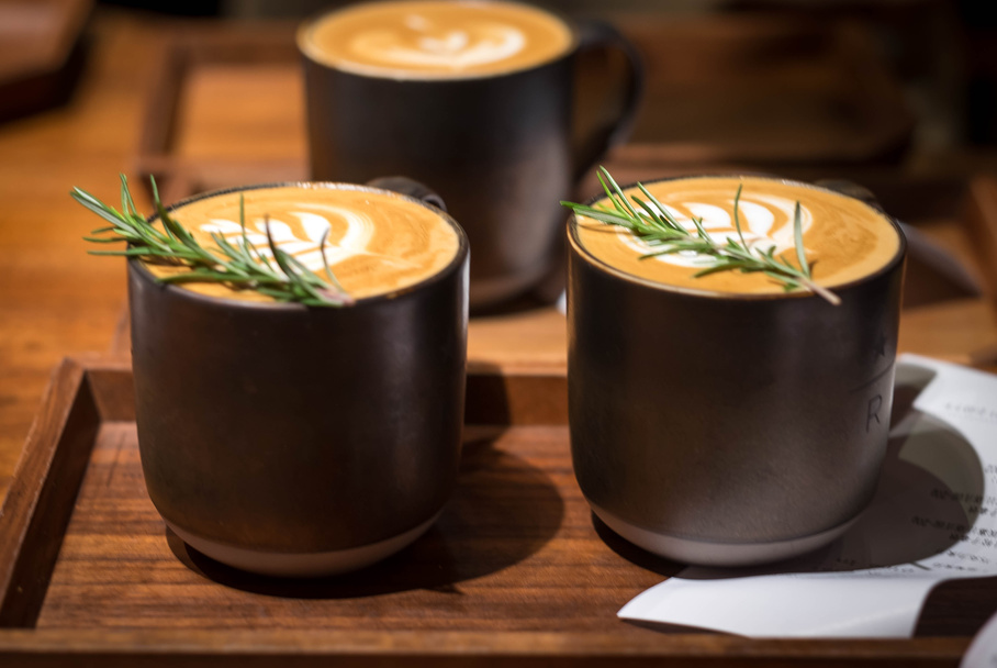 The original stabucks coffee for their customer at the Starbucks Reserve Roastery in Shanghai.